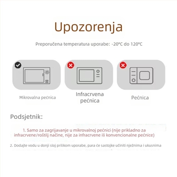 Posuda za parenje hrane u mikrovalnoj, namijenjena kućnoj upotrebi, višeslojni ojačani spremnik za zagrijavanje jela, riže i parnih peciva