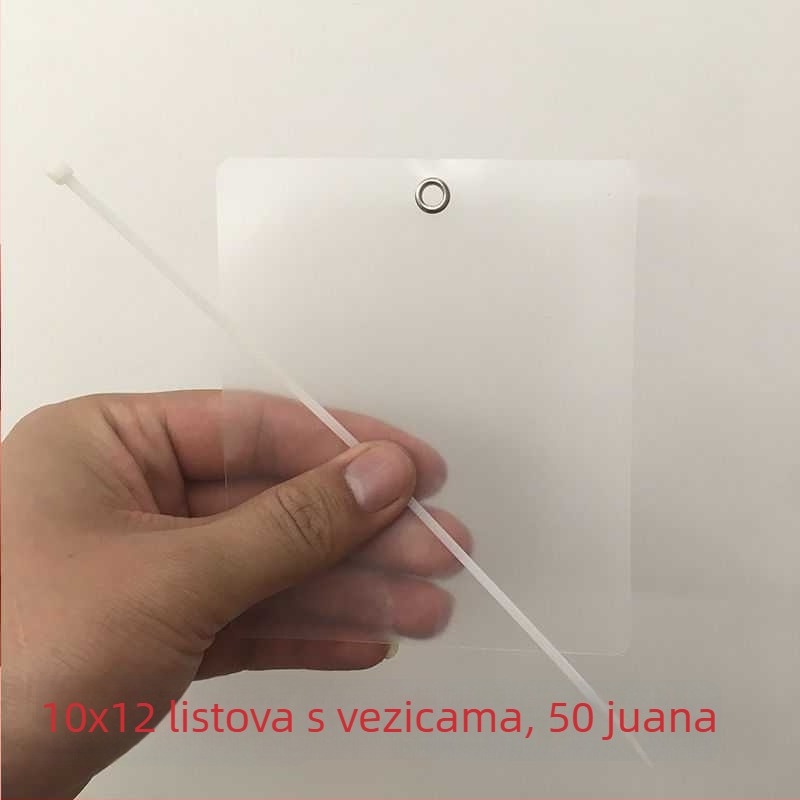 Prozirna matirana logistička oznaka za PVC ploču – prazna oznaka za biljke