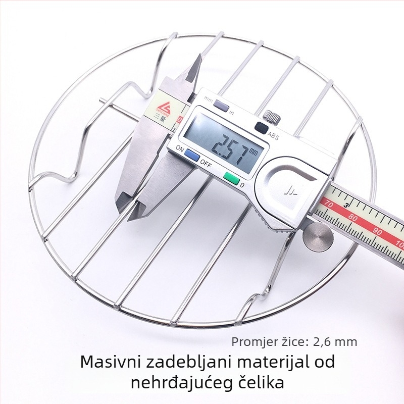 Mini okrugli stalak od nehrđajućeg čelika za paru za električni kuhalo riže, stalak za povrće na pari i podmetač za stol