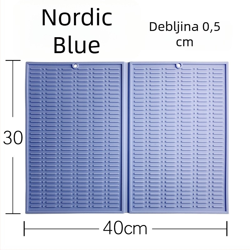 Velika silikon kuhinjska podloga za dasku za rezanje, posude i tanjure; debeli toplinsko-izolacijski podložak za radnu ploču; odvodna podloga za povrće