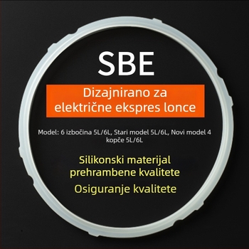 Univerzalni silikonasti brtveni prsten za električne lonce pod pritiskom, kompatibilan s 5L–6L