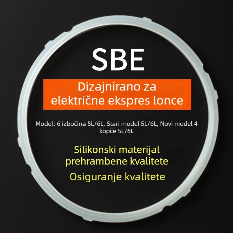 Univerzalni silikonasti brtveni prsten za električne lonce pod pritiskom, kompatibilan s 5L–6L