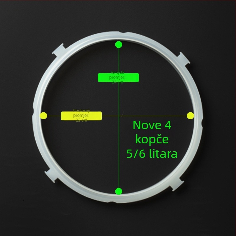 Univerzalni silikonasti brtveni prsten za električne lonce pod pritiskom, kompatibilan s 5L–6L