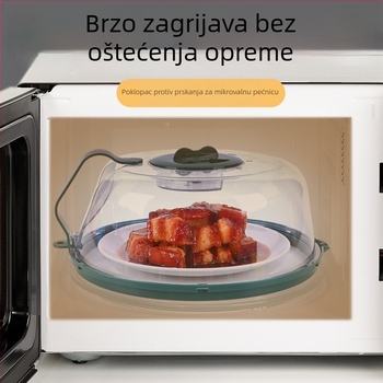 Poklopac za sprečavanje prskanja u mikrovalnoj, otporan na visoke temperature, poklopac za grijanje od plastike namijenjene hrani, poseban poklopac za vruća jela za očuvanje svježine