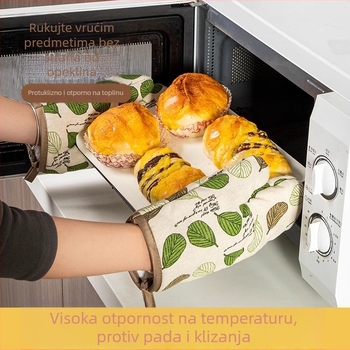 Debele rukavice protiv izgaranja s izolacijom, protuklizne, za pećnicu i mikrovalnu, za drške lonaca