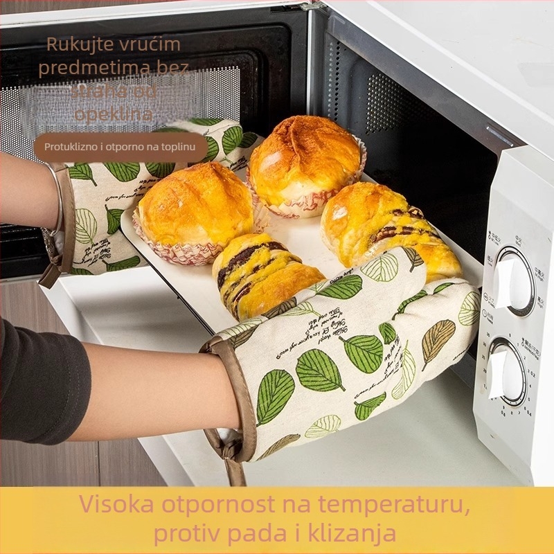 Debele rukavice protiv izgaranja s izolacijom, protuklizne, za pećnicu i mikrovalnu, za drške lonaca