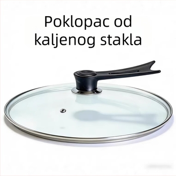 Poklop za lonac od kaljenog stakla tipa G, visokotemperaturna otpornost, proziran, okrugli poklop za kuhanje