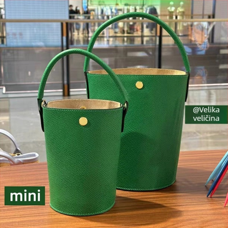 Mini kožna bucket torba, modni model za proljeće-ljeto, preko ramena ili u ruci, ženska casual torba