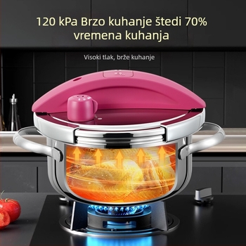 Sonorous mini lonac pod pritiskom za 1–2 porcije, od 316 nehrđajućeg čelika, otporan na eksplozije, na plinski štednjak
