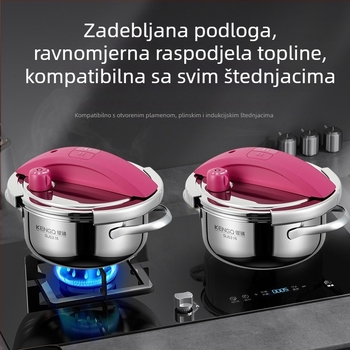 Sonorous mini lonac pod pritiskom za 1–2 porcije, od 316 nehrđajućeg čelika, otporan na eksplozije, na plinski štednjak