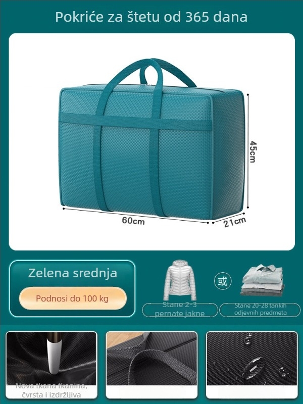 Torba za preseljenje i pakiranje, vreća za pohranu deke s izuzetno velikim kapacitetom, tkana vreća s uzorkom zmijske kože, otporna na prašinu, izdržljiva