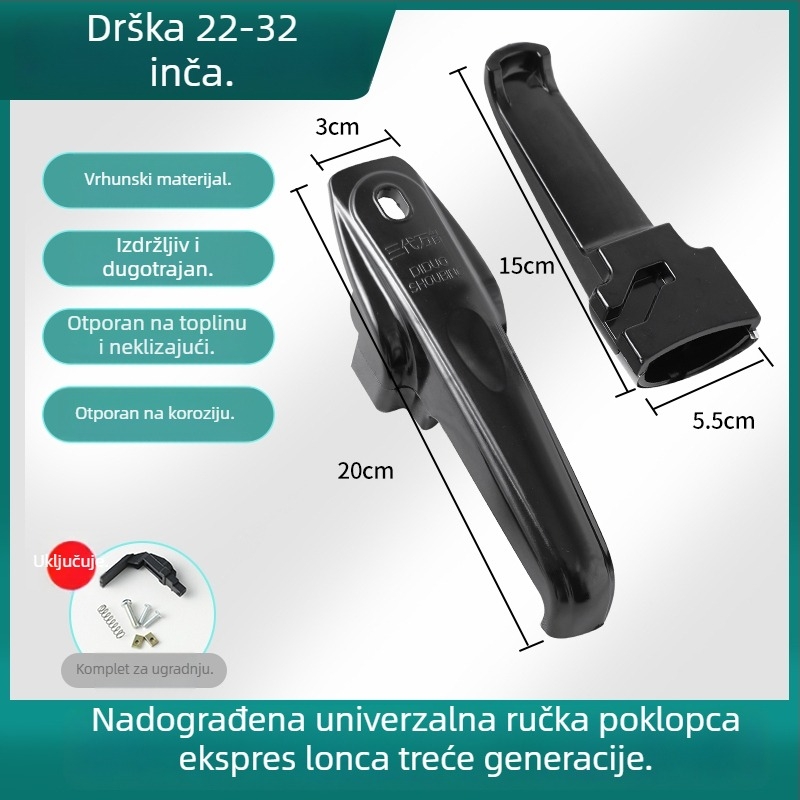 Univerzalna ručka poklopca lonca pod tlakom – aluminijska legura, klasični stil