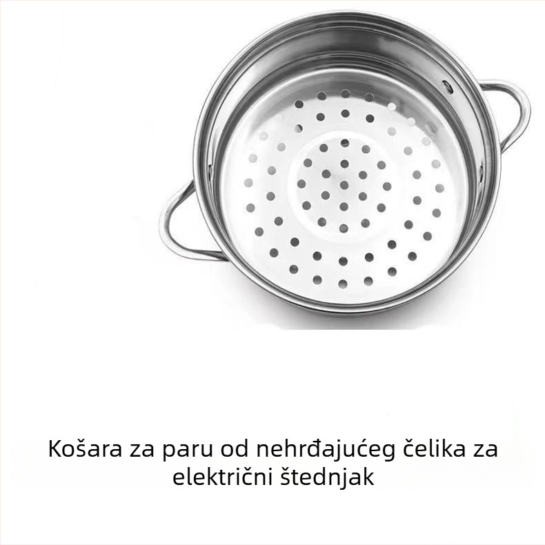 Meianli MAL-01 2L Mini Električna Lonac za Studenten Dom i Dom, Višefunkcionalan s Keramičkim Unutarnjim Tankom, Mehaničko Upravljanje, Dva Sloja, Brzi Par, Grijanje i Shabu-Shabu