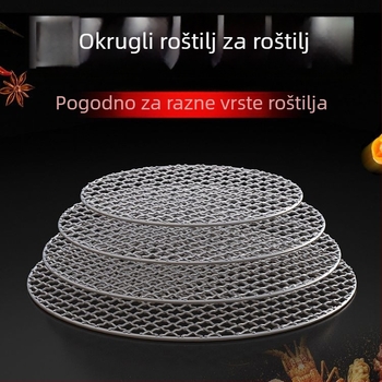 Okružna mreža za roštilj od nehrđajućeg čelika za vanjsku upotrebu, debeli rešetka za korejski roštilj