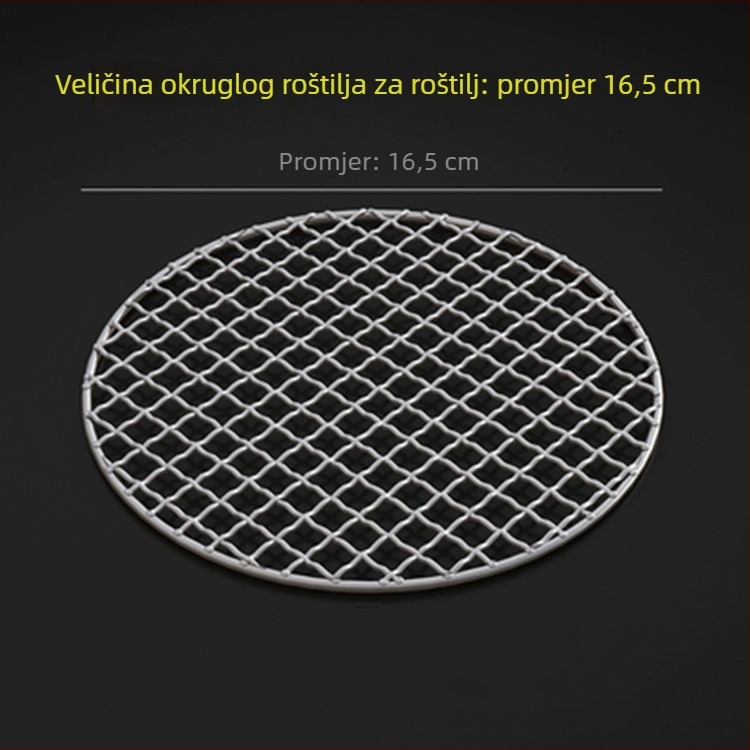 Okružna mreža za roštilj od nehrđajućeg čelika za vanjsku upotrebu, debeli rešetka za korejski roštilj