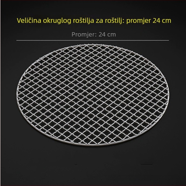 Okružna mreža za roštilj od nehrđajućeg čelika za vanjsku upotrebu, debeli rešetka za korejski roštilj