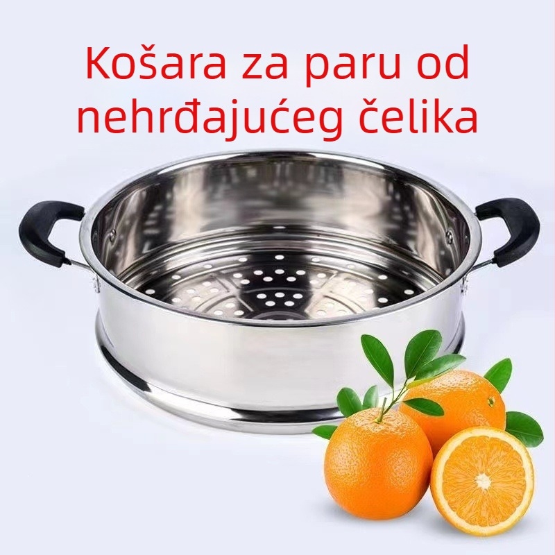 Nerđajući čelik koš za parenje za električni lonac, univerzalnog tipa, podignut i debeli stalak za paru