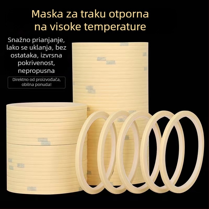 Termički otporna maskirajuća traka od teksturiranog papira, ultra-tanka 1 mm, za bojenje automobila i nokte, nevidljivo maskiranje šavova