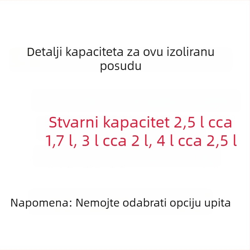 A524 Kutija za ručak od 304 nehrđajućeg čelika, izolirana, velika kapaciteta, prenosni dvostruki sloj lonca