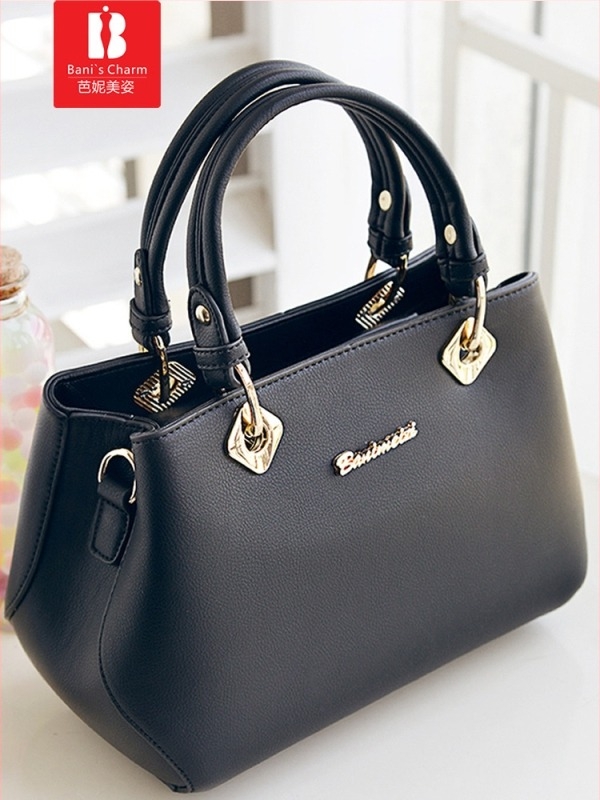 Banimei ženska torba, elegantna jednobojna torba za rame i crossbody, Boston stil za žene