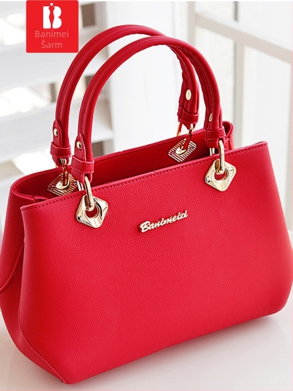 Banimei ženska torba, elegantna jednobojna torba za rame i crossbody, Boston stil za žene