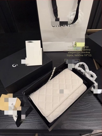 Premium šivana WOC torba s lancem, kravlje kože, mala kvadratna torbica za telefon ženama