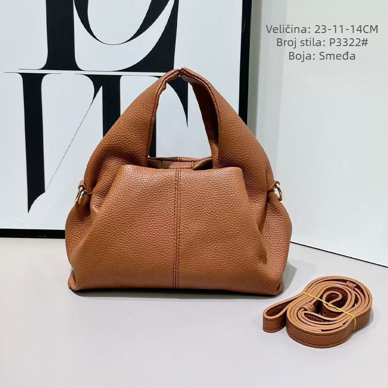 Cloud Bag PU ženska torba za rame, crossbody, srednja veličina, jednobojna