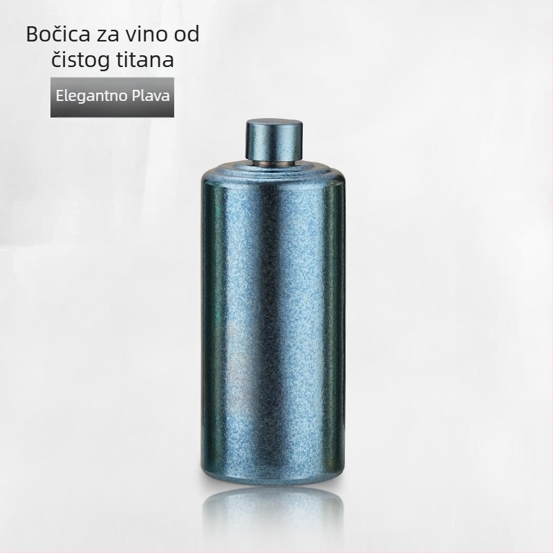 Flakon od čistog titana za vino, prijenosan za vanjsku upotrebu, zatvorena boca za vino, titanijeva legura, lagan