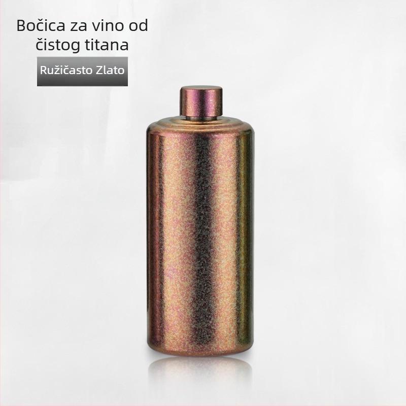 Flakon od čistog titana za vino, prijenosan za vanjsku upotrebu, zatvorena boca za vino, titanijeva legura, lagan