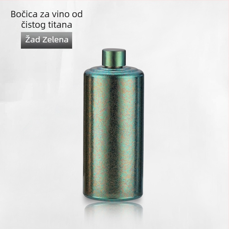 Flakon od čistog titana za vino, prijenosan za vanjsku upotrebu, zatvorena boca za vino, titanijeva legura, lagan