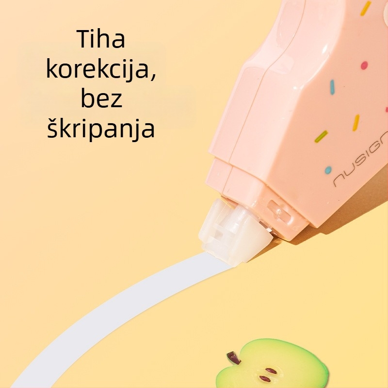 Deli široka korekcijska traka 7 mm za učenike srednje škole, tema hrane, tiši dizajn