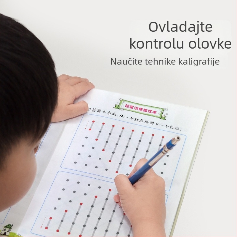 Vježbenica kontrole držanja olovke za vrtić – vježbe crtanja i praćenja linija za djecu predškolske dobi
