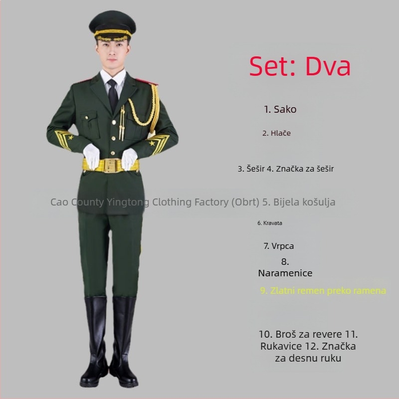 Poliesterski školski uniformni set za učenike – vojni glazbeni sastav, časna straža i odred zastave