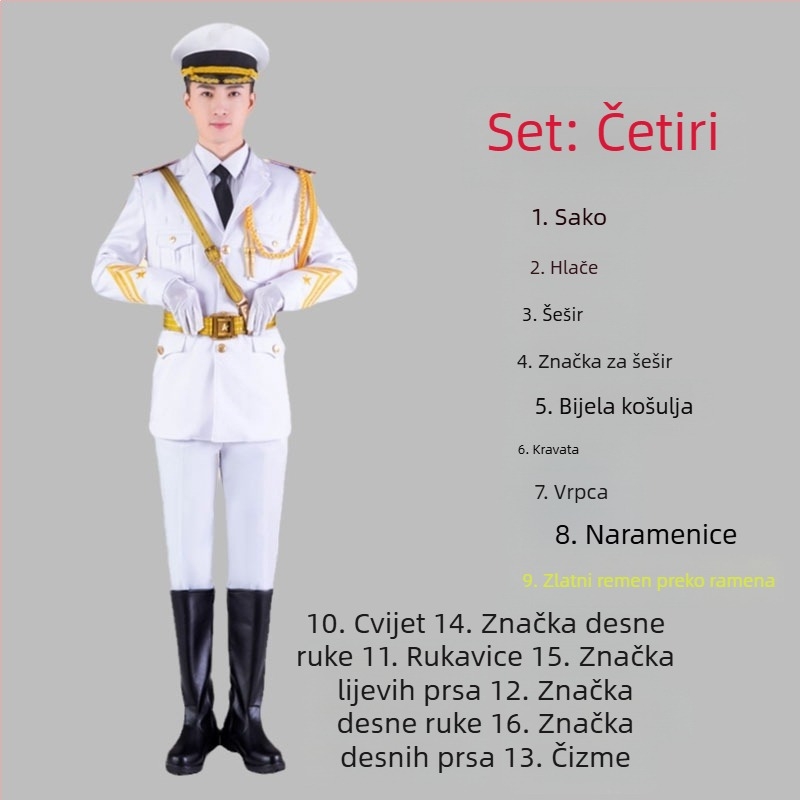 Poliesterski školski uniformni set za učenike – vojni glazbeni sastav, časna straža i odred zastave