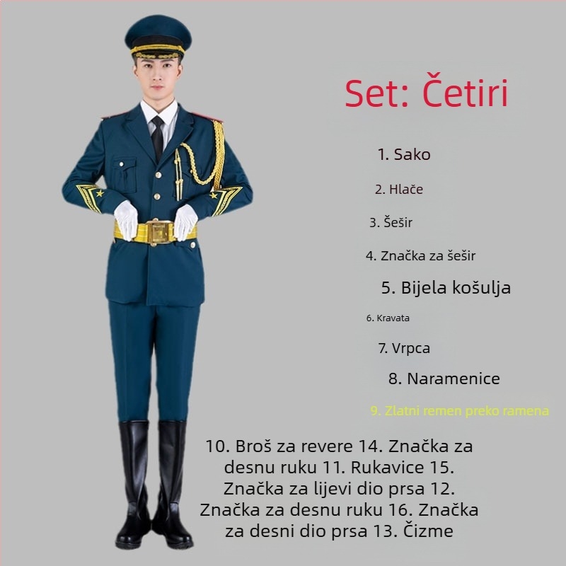Poliesterski školski uniformni set za učenike – vojni glazbeni sastav, časna straža i odred zastave
