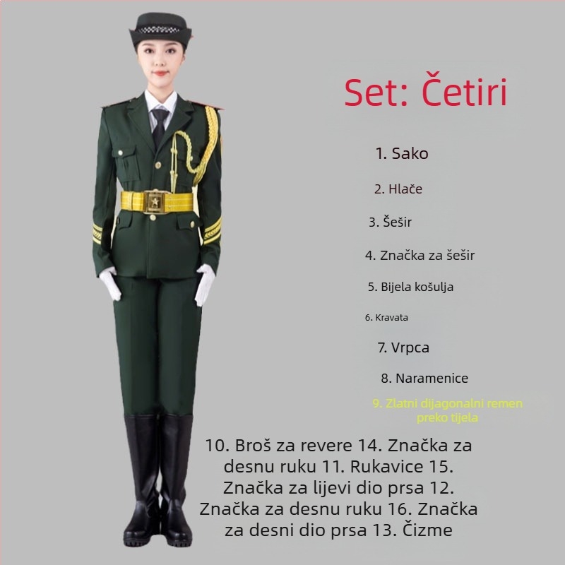 Poliesterski školski uniformni set za učenike – vojni glazbeni sastav, časna straža i odred zastave