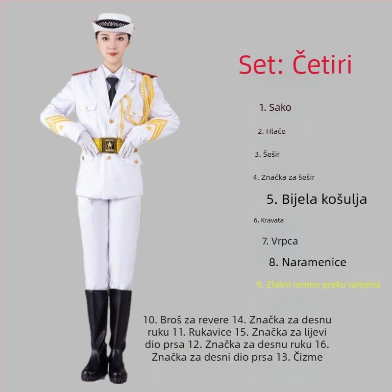 Poliesterski školski uniformni set za učenike – vojni glazbeni sastav, časna straža i odred zastave