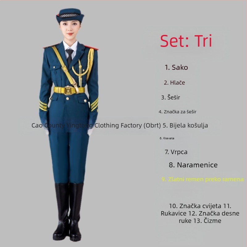 Poliesterski školski uniformni set za učenike – vojni glazbeni sastav, časna straža i odred zastave