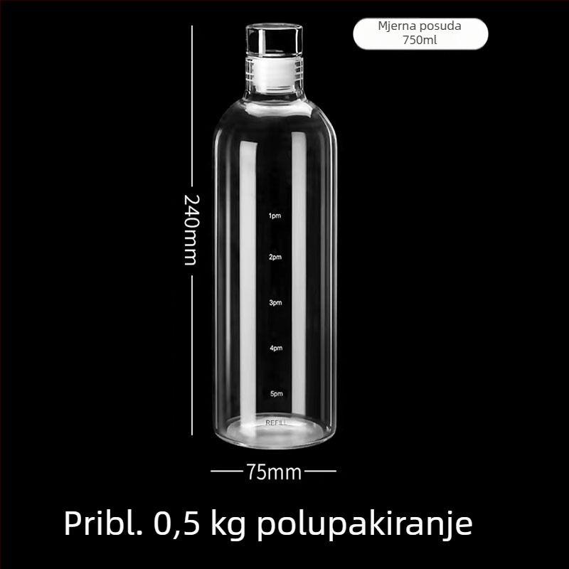 Borosilikatno staklo boca za infuziju ženšena, zatvorena i debela, prazna boca 0,5 kg za kućnu izradu vina