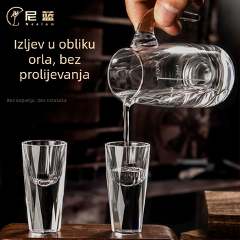 Set kristalnih čaša za alkohol s dekanterom i 10 ml malim čašicama – kućni bar poklon kutija