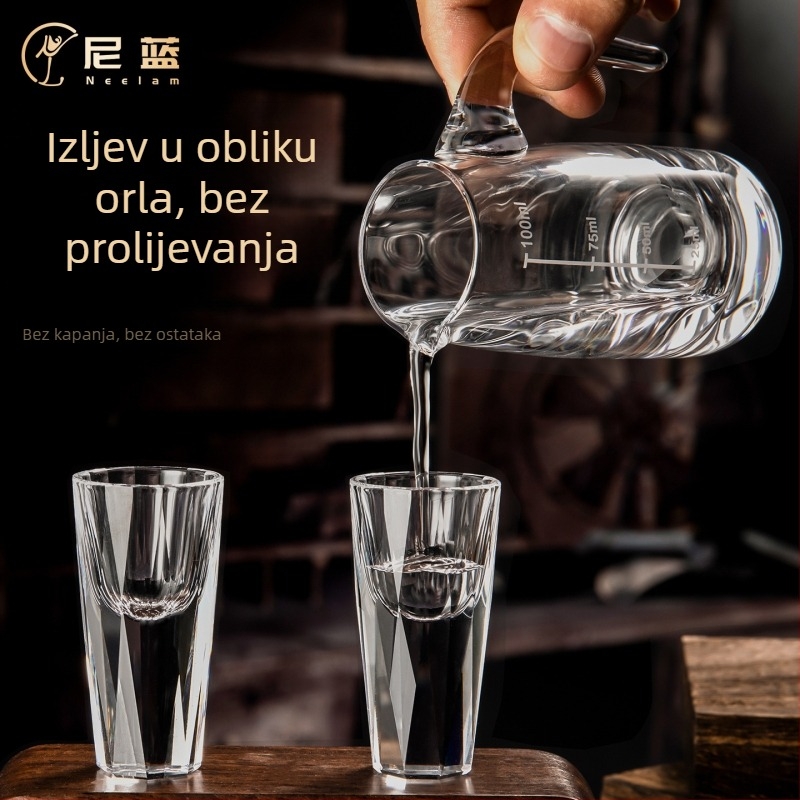 Set kristalnih čaša za alkohol s dekanterom i 10 ml malim čašicama – kućni bar poklon kutija