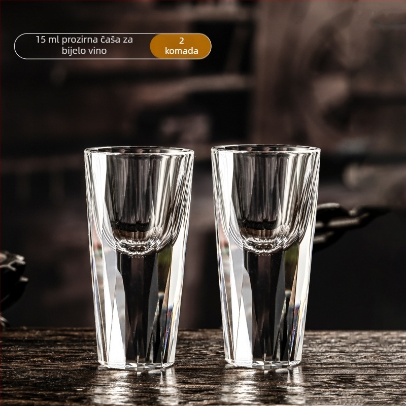 Set kristalnih čaša za alkohol s dekanterom i 10 ml malim čašicama – kućni bar poklon kutija