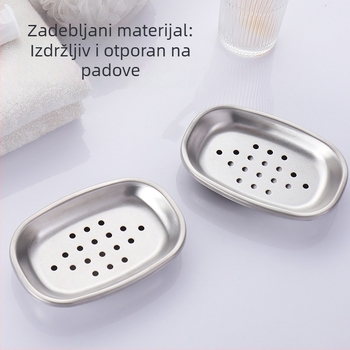Nehrđajući čelični dvostruki nosač sapuna za kupaonicu sa odvodom vode
