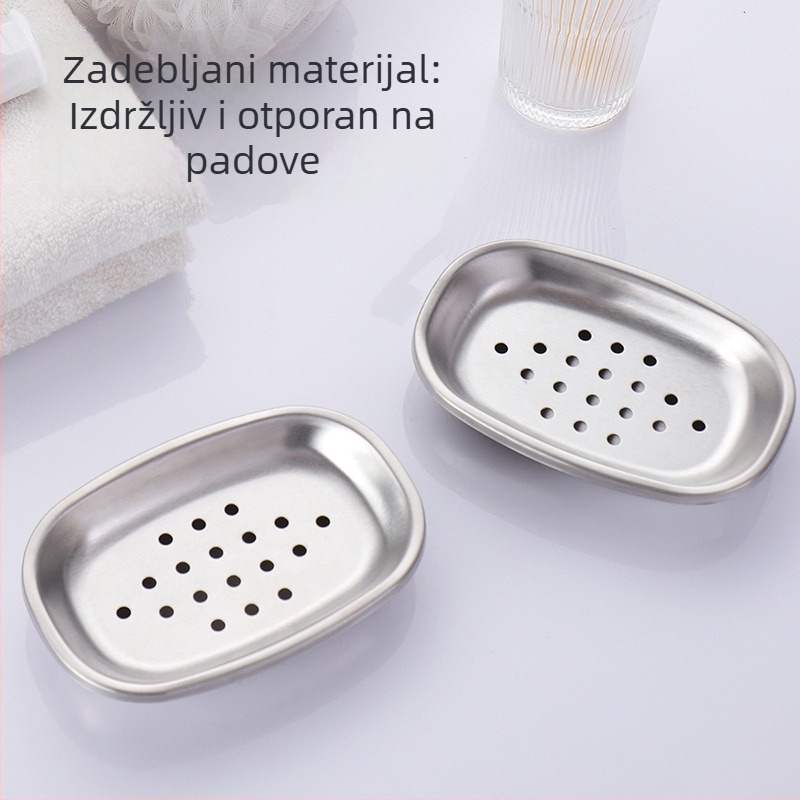 Nehrđajući čelični dvostruki nosač sapuna za kupaonicu sa odvodom vode