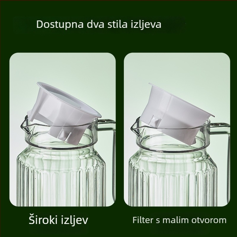 Toplinski otporna prugasta akrilna boca za sok, kanica za vodu s limunom, plastična posuda za bar i čaj.