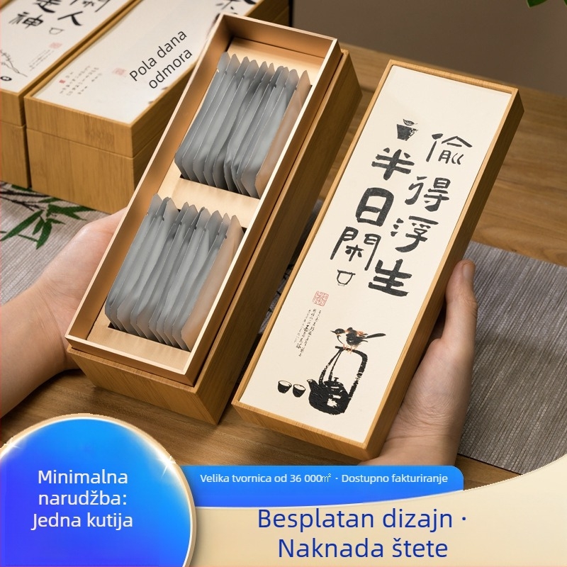 Jiugongge kutija za pakiranje čaja, vrhunska prilagodba, darovna kutija za 20 čajnih vrećica, mala kvadratna prazna kutija