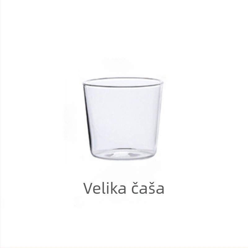 Minimalistički set: jedna posuda i jedna šalica za hladnu vodu — borosilikatno staklo, kućna upotreba, za jednu osobu, za sokove i vodu s limunom