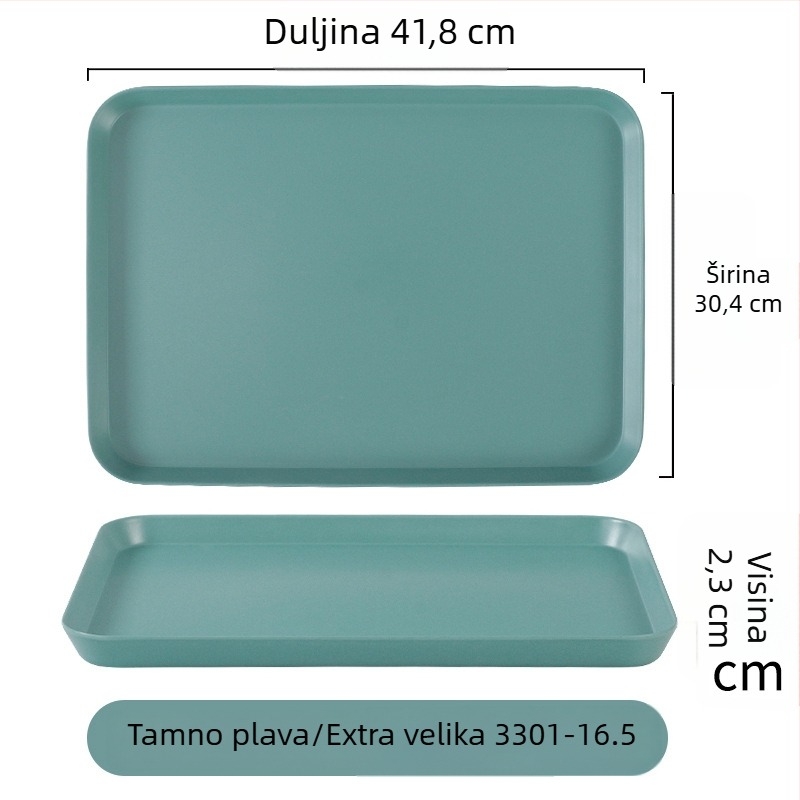 Nordijski melaminski pladanj za posluživanje, pravokutnog oblika, za restorane i kućnu upotrebu, imitacija porculana, čajni pladanj