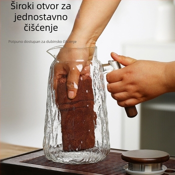 Set od 5 staklenih karafa za hladnu vodu za kućnu upotrebu, s velikim kapacitetom i otpornošću na visoke temperature, set za hladno maceriranje