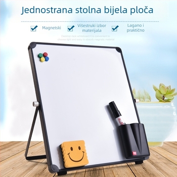 Funi stolna dvostruka bijela ploča s crnim okvirom od aluminijske legure, sklopiva podrška